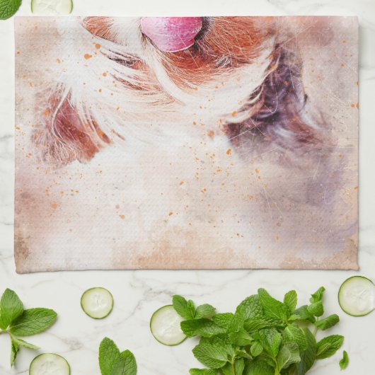 Painted Dog Print Theedoek (Gevouwen)