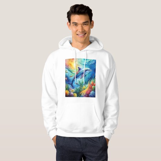 Painted Dolphin Hoodie (Voorkant volledig)
