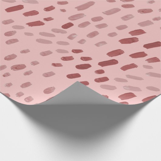 Painted Dots Blush Pink Cadeaupapier (Hoek)