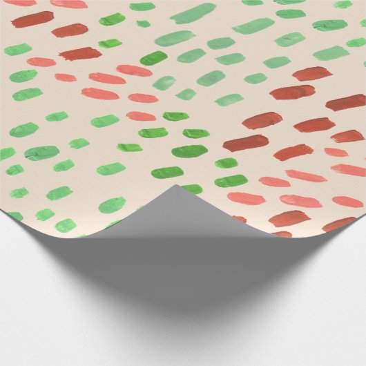 Painted Dots Earth Tone Cadeaupapier (Hoek)