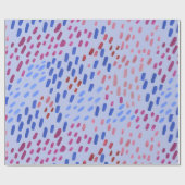Painted Dots Pattern – Hand-Painted Abstract Blue Cadeaupapier (Vlak)