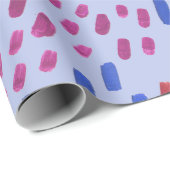 Painted Dots Pattern – Hand-Painted Abstract Blue Cadeaupapier (Rol Hoek)