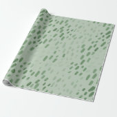 Painted Dots Sage Cadeaupapier (Uitgerold)