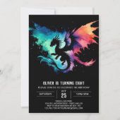 Painted Dragon Birthday DIY Kaart (Voorkant)