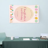 Painted Egg Soft Pink Kids Birthday Welcome Banner (Beurs)