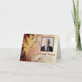 Painted Fall verlaat begrafenisherdenking sympathi Bedankkaart (Voorkant)