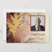 Painted Fall verlaat levend begrafenisfeest Kaart (Voorkant)