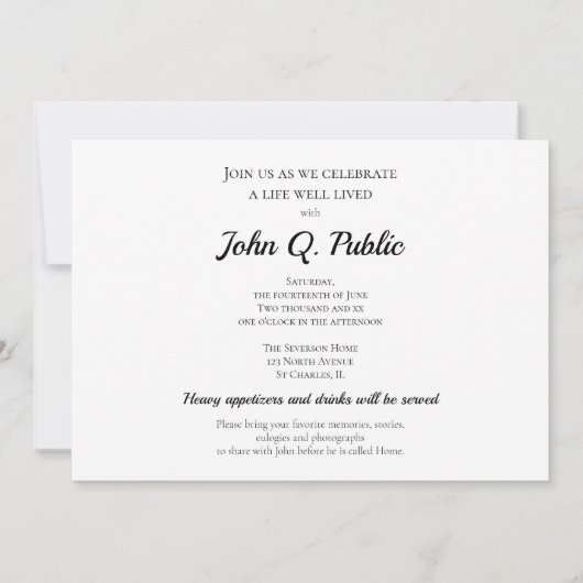 Painted Fall verlaat levend begrafenisfeest Kaart (Achterkant)