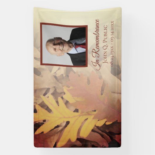 Painted Fall verlaat viering van het leven begrafe Spandoek (Verticaal)