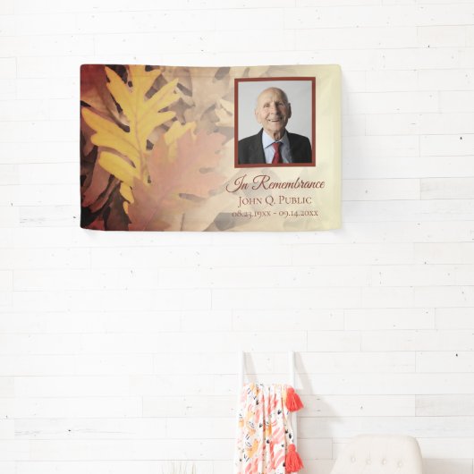 Painted Fall verlaat viering van het leven begrafe Spandoek (Insitu)