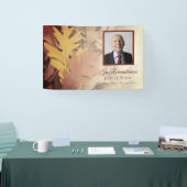 Painted Fall verlaat viering van het leven begrafe Spandoek (Beurs)