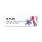 Painted Flora Wedding Etiket (Voorkant)