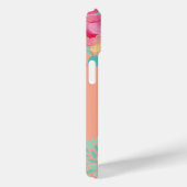 Painted Floral Monogram Gepersonaliseerd Hoesje (Achterkant / Rechts)