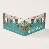 Painted Floral Store Cadeaubon Sjabloon (Buitenkant)