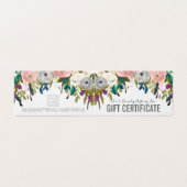 Painted Floral Store Cadeaubon Sjabloon (Buitenkant ongevouwen)