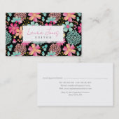 Painted Floral Writer Editor Vrouwen Afsprakenkaartje (Voorkant / Achterkant)