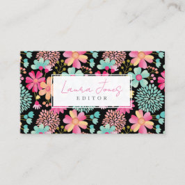 Painted Floral Writer Editor Vrouwen Afsprakenkaartje