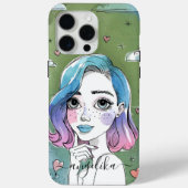 Painted Girl Persoonlijke naam Case-Mate iPhone Case (Achterkant)