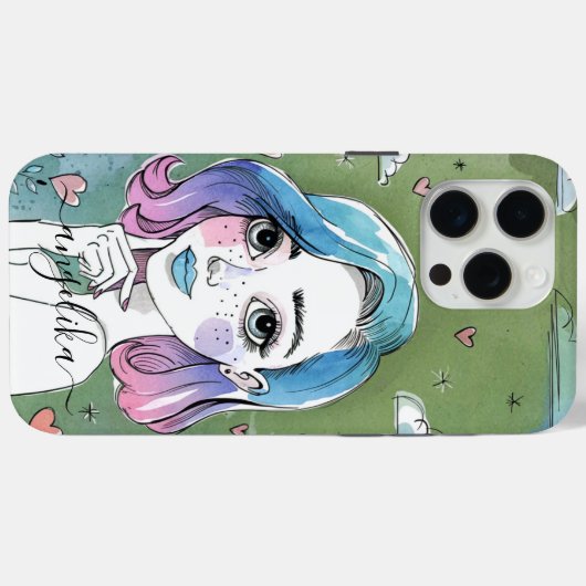 Painted Girl Persoonlijke naam Case-Mate iPhone Case (Achterkant (horizontaal))