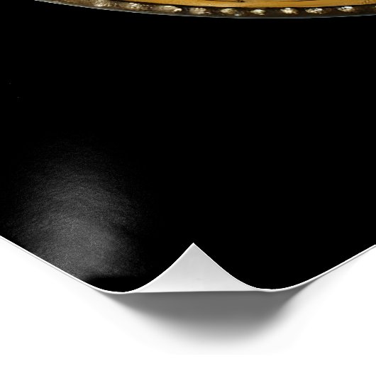 Painted Gold Hamsa Amethyst Ruby Third Eye Perfect Poster (Hoek)