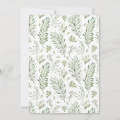 Painted Greenery Terrarium Baby shower Uitnodiging (Achterkant)