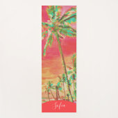 Painted Hawaiian Beach Mauna Lani Bay, CoralOrange Yogamat (Voorkant)