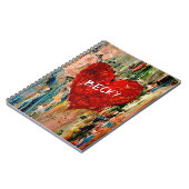 Painted Heart Art Spiral Foto Notitieboek (Linkerzijde)