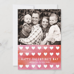 Painted Heart Cut-Out Valentijnsdag Fotokaart Kaart