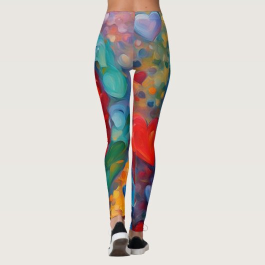 Painted Heart Design Leggings (Achterkant)