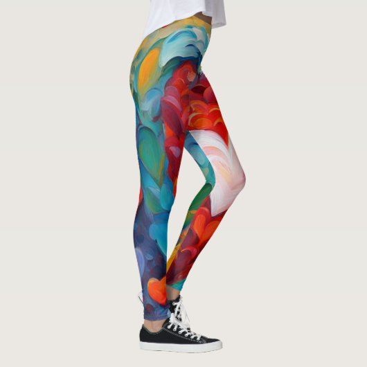 Painted Heart Design Leggings (Rechts)