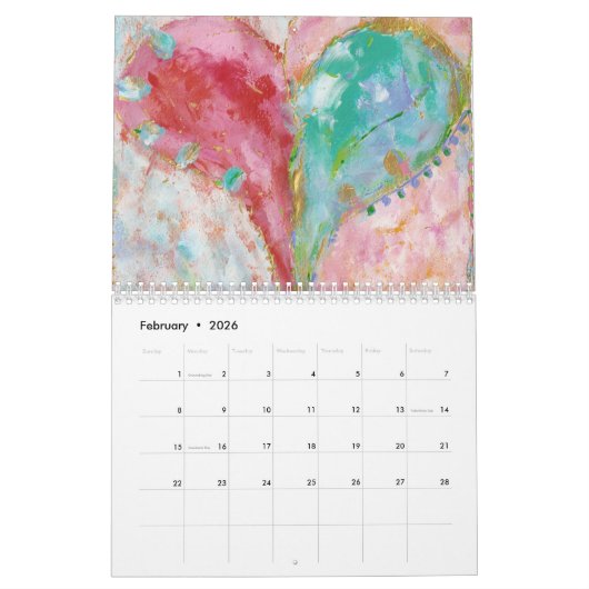 Painted Hearts 2026 Kalender (Feb 2026)