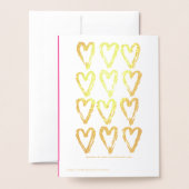 Painted Hearts Happy Valentijnsdag Folie Kaart (Met envelop)