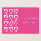 Painted Hearts Happy Valentijnsdag Folie Kaart (Binnen)