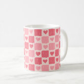 Painted Hearts Love Pattern Classic Mug Koffiemok (Voorkant rechts)