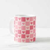 Painted Hearts Love Pattern Classic Mug Koffiemok (Voorkant links)
