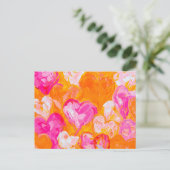 Painted Hearts Vibrant Abstract Valentine’s Day Ba Briefkaart (Staand voorkant)