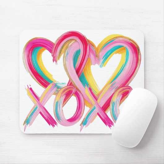 Painted Hearts & XOXO Muismat (Met muis)