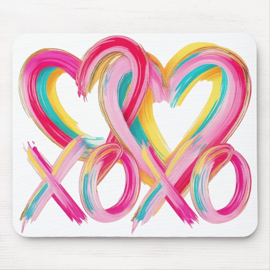 Painted Hearts & XOXO Muismat (Voorkant)