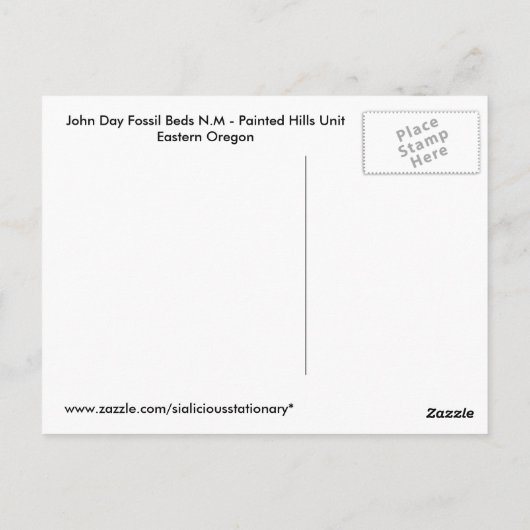 Painted Hill John Day Fossil Beds Oregon Briefkaar Briefkaart (Achterkant)