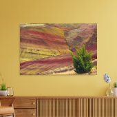 Painted Hills, Mitchell, Oregon, Verenigde Staten Canvas Afdruk (Insitu (Woonkamer))