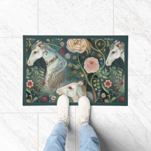 Painted Horses Floral Deurmat