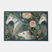 Painted Horses Floral Deurmat (Voorkant)