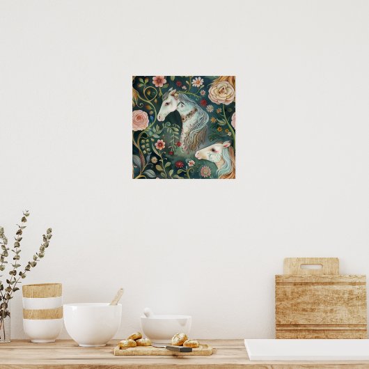 Painted Horses Poster (Keuken)