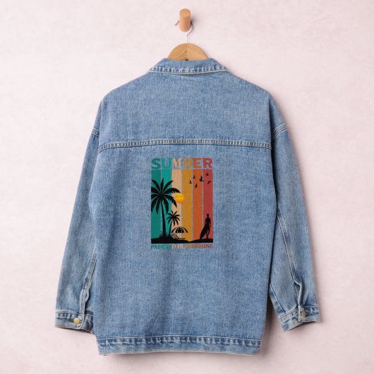 Painted in Sunshine Retro Summer Tee Denim Jacket (Hangar)