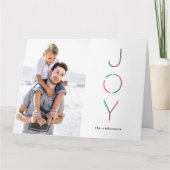 Painted Joy Holiday Photo Greeting Card Kaart (Voorkant)