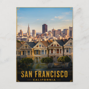 Painted Ladies San Francisco Californië Stad Briefkaart