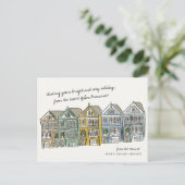 Painted Ladies San Francisco Travel Feestdagenkaart (Staand voorkant)