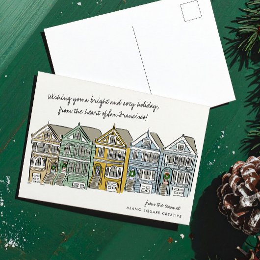 Painted Ladies San Francisco Travel Feestdagenkaart