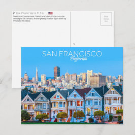 Painted Ladies, San Francisco, VS. Ansichtkaart Briefkaart