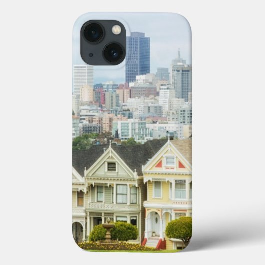 Painted Ladies, Victorian houses and skyline Case-Mate iPhone Case (Achterkant)